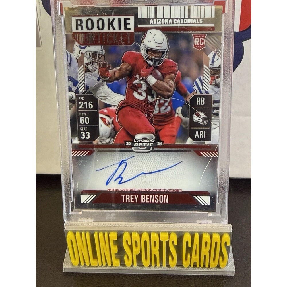 2024 CONTENDERS OPTIC TREY BENSON ROOKIE AUTOGRAPH AUTO -CARDINALS!!🔥🔥🔥